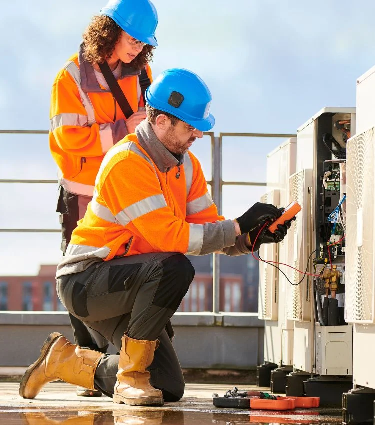 Hume Test and Tag technician performing electrical safety testing and compliance in Melbourne workplace