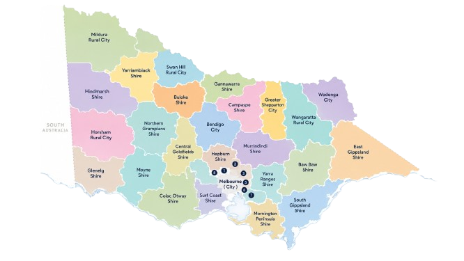 Victoria Australia service area map — Hume Test and Tag Melbourne